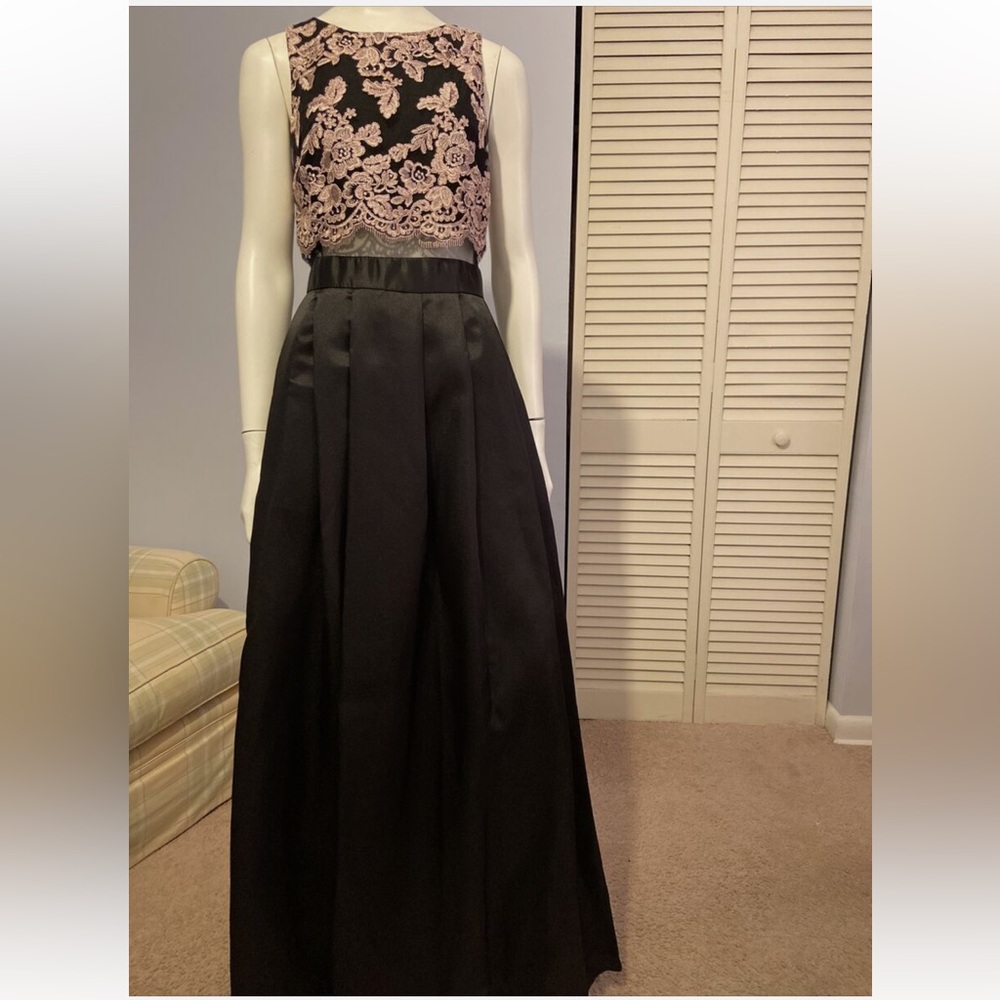 Formal Maxi Pink Lace Prom or Gala Dress